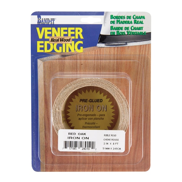 Band-It Band-It 2 in. W X 8 ft. L Prefinished Red Oak Wood Veneer Edge Banding 28010 - main
